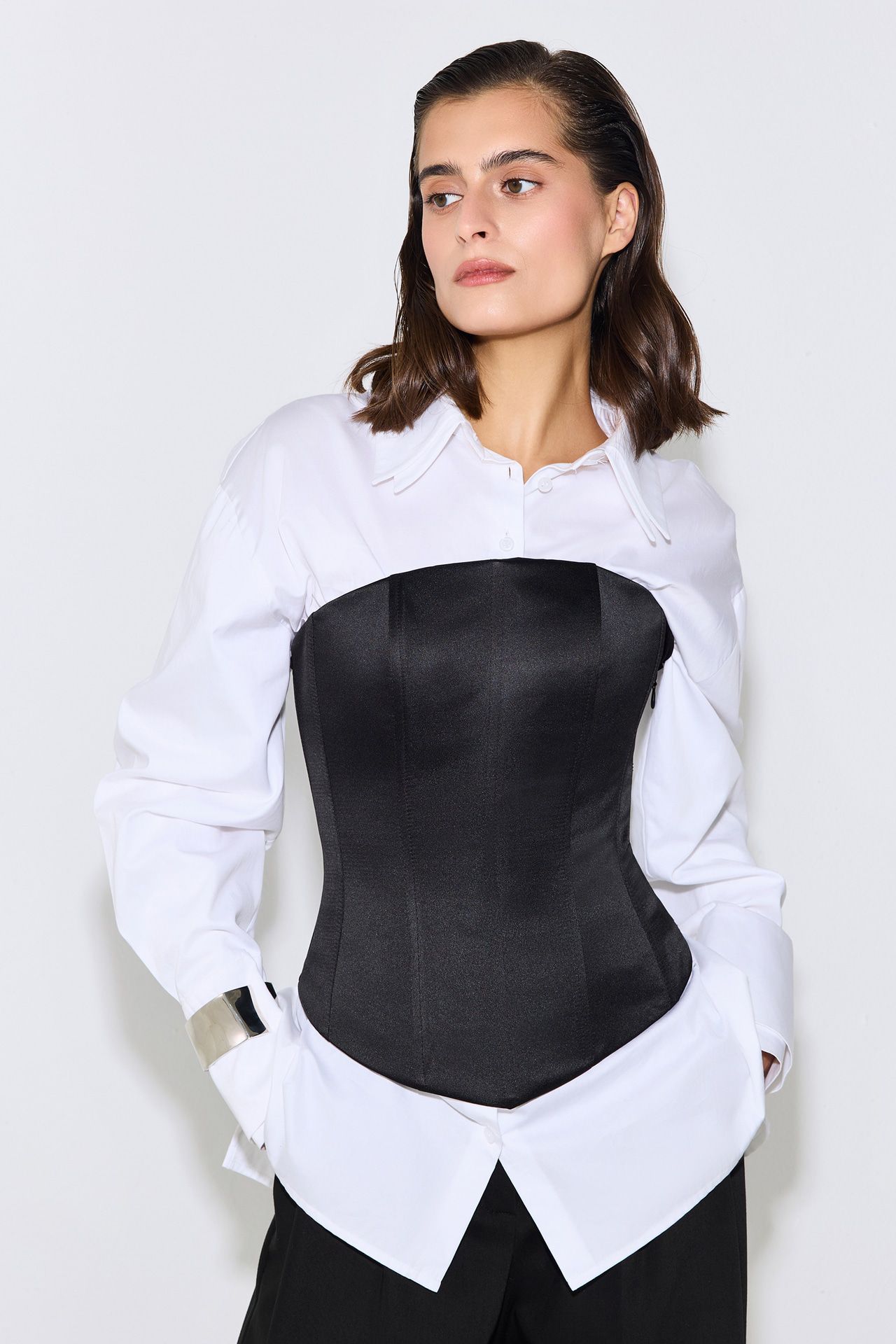 トップス atlast&co. Атласный корсет TOPTOP STUDIO 8723138848, купить за 9990.0 руб в